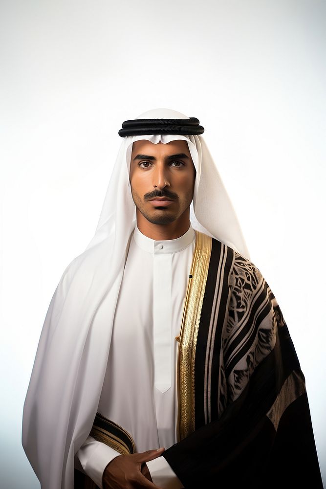 Arab man portrait standing adult. AI generated Image by rawpixel.