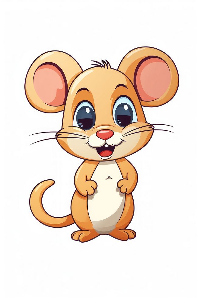 Mouse character cartoon animal mammal. AI generated Image by rawpixel.