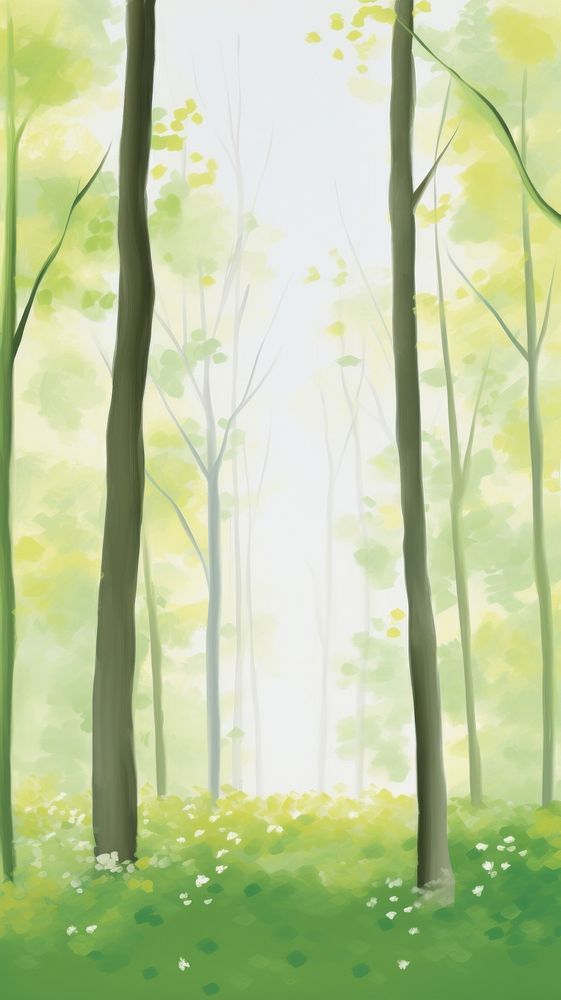 Forest in the spring backgrounds outdoors woodland. AI generated Image by rawpixel.