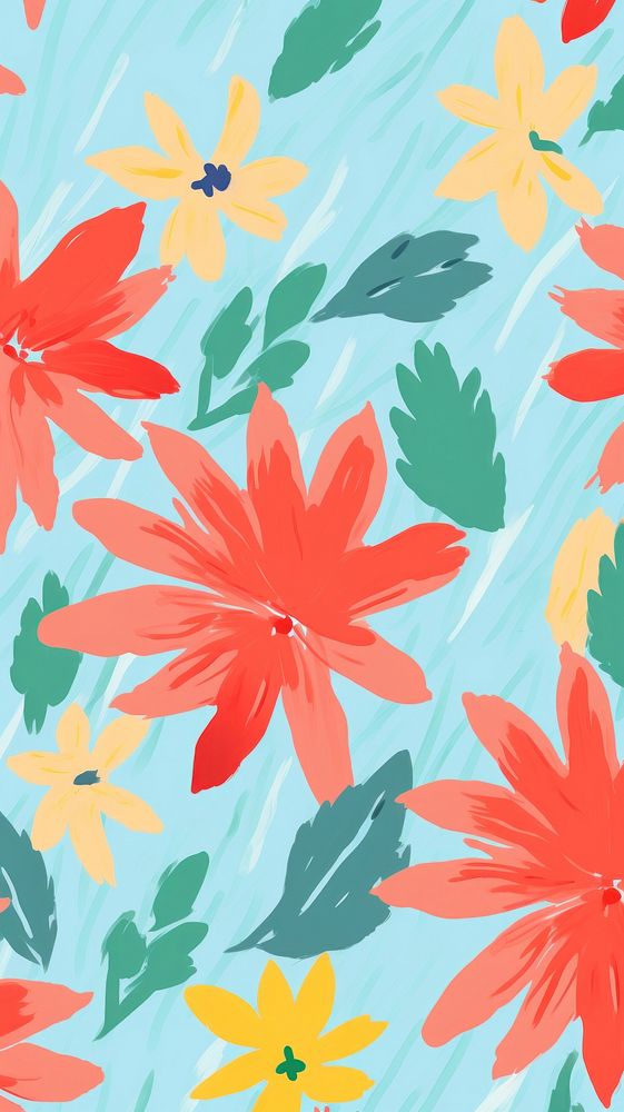 Floral pattern backgrounds wallpaper flower. AI generated Image by rawpixel.
