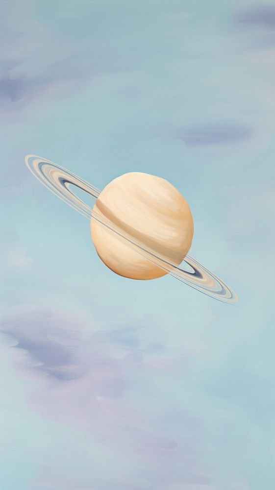 Saturn in the sky space astronomy universe. AI generated Image by rawpixel.