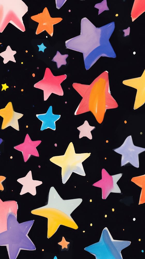 Star pattern backgrounds confetti constellation. AI generated Image by rawpixel.