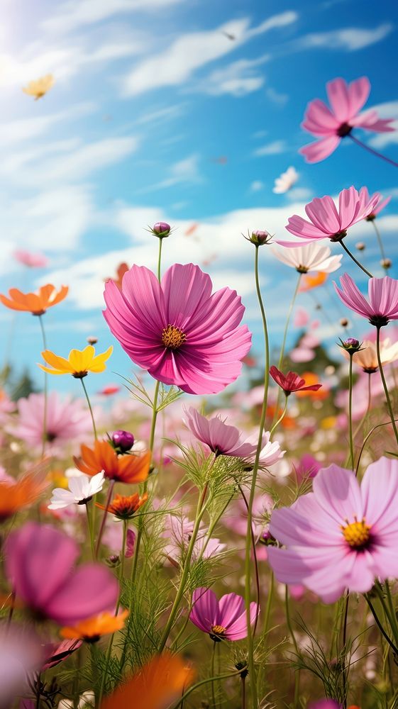 Flower nature summer field. AI generated Image by rawpixel.