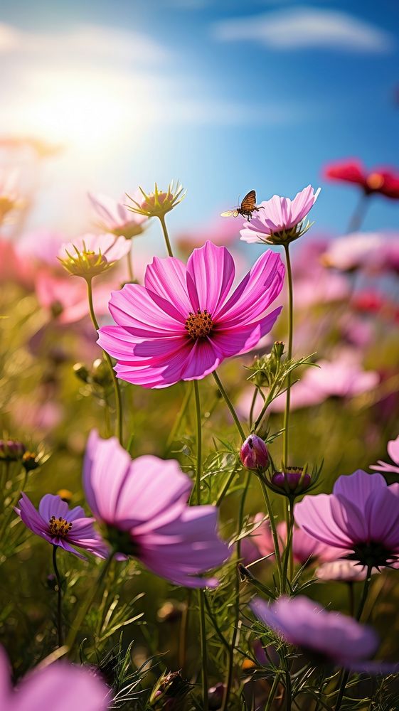 Flower sunlight nature summer. AI generated Image by rawpixel.