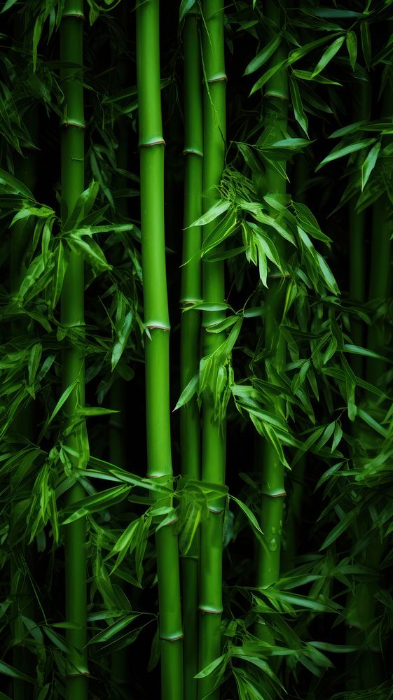 Green bamboo backgrounds nature plant. AI generated Image by rawpixel.