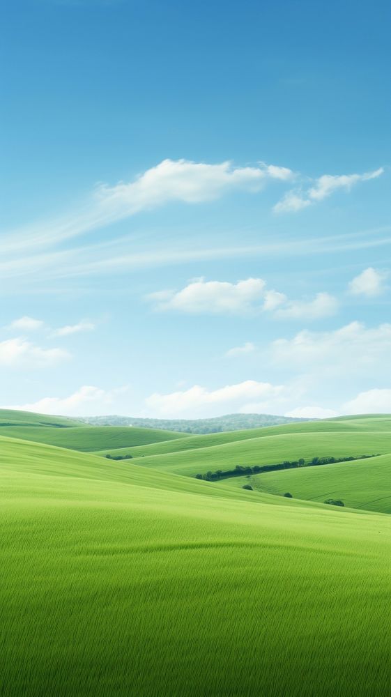 Green field landscape outdoors horizon. AI generated Image by rawpixel.