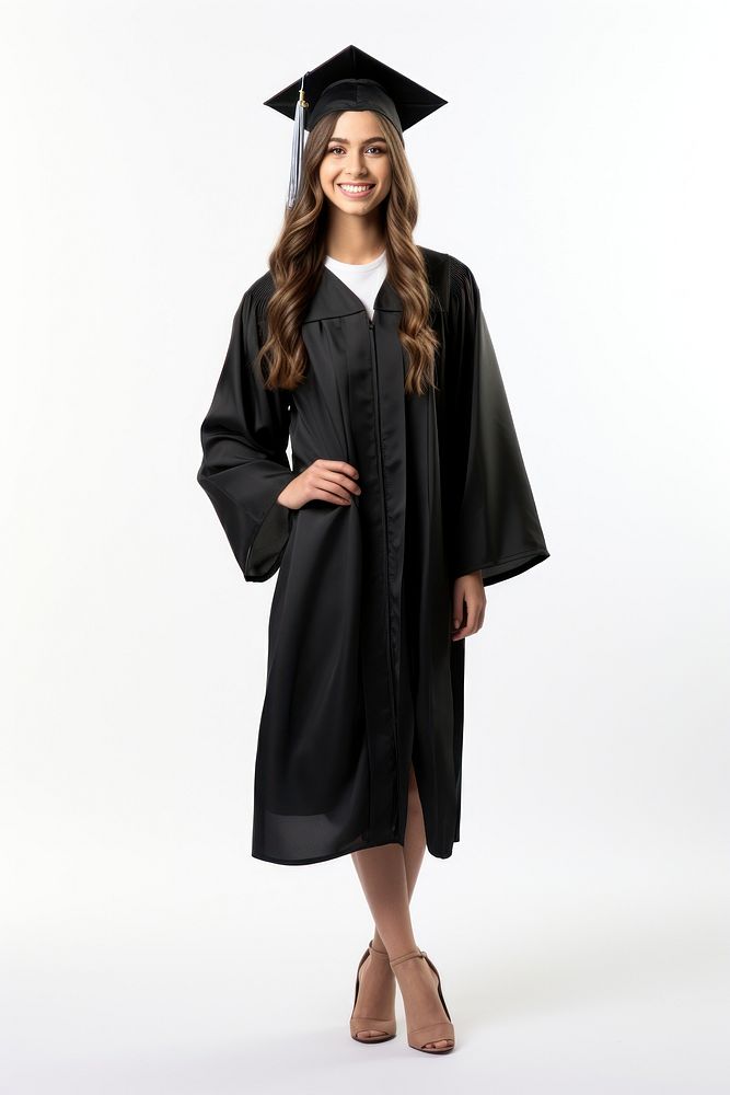 A women Wear a graduation gown fashion student dress. AI generated Image by rawpixel.