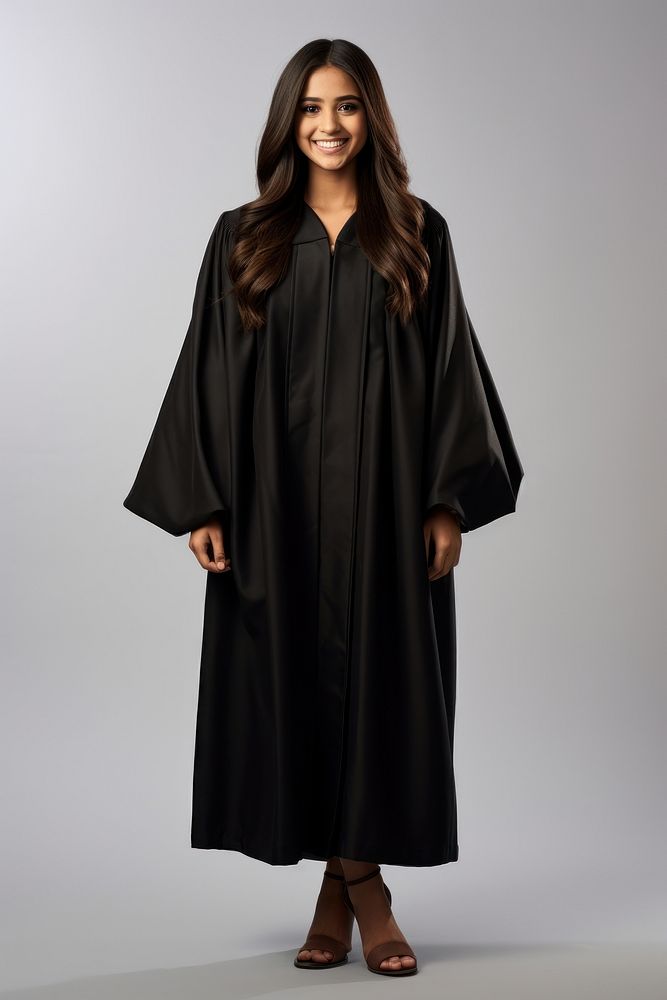 A women Wear a graduation gown fashion adult robe. AI generated Image by rawpixel.