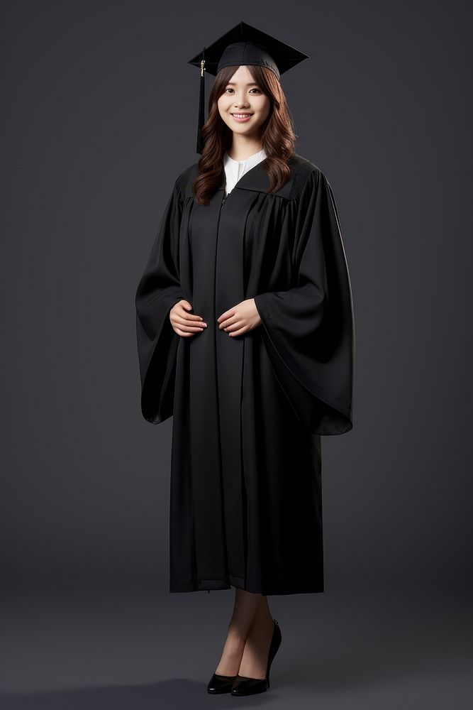 A women Wear a graduation gown student adult photo. AI generated Image by rawpixel.