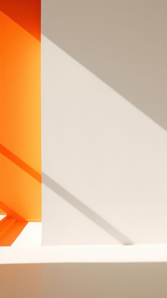 Orange wall architecture lighting. AI generated Image by rawpixel.