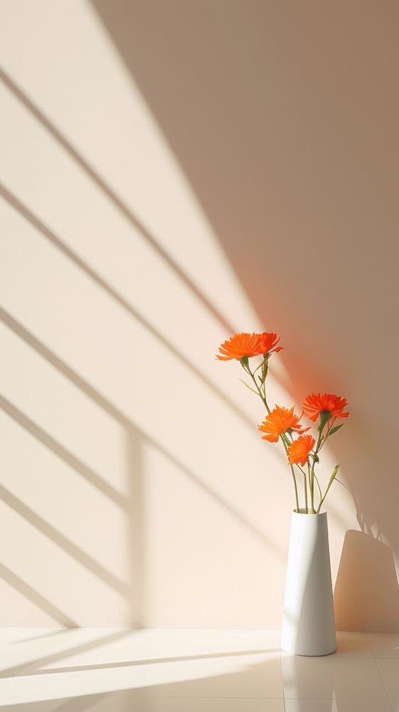 Orange shadow flower plant. AI generated Image by rawpixel.