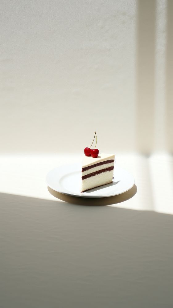 Cake dessert shadow plate. AI generated Image by rawpixel.