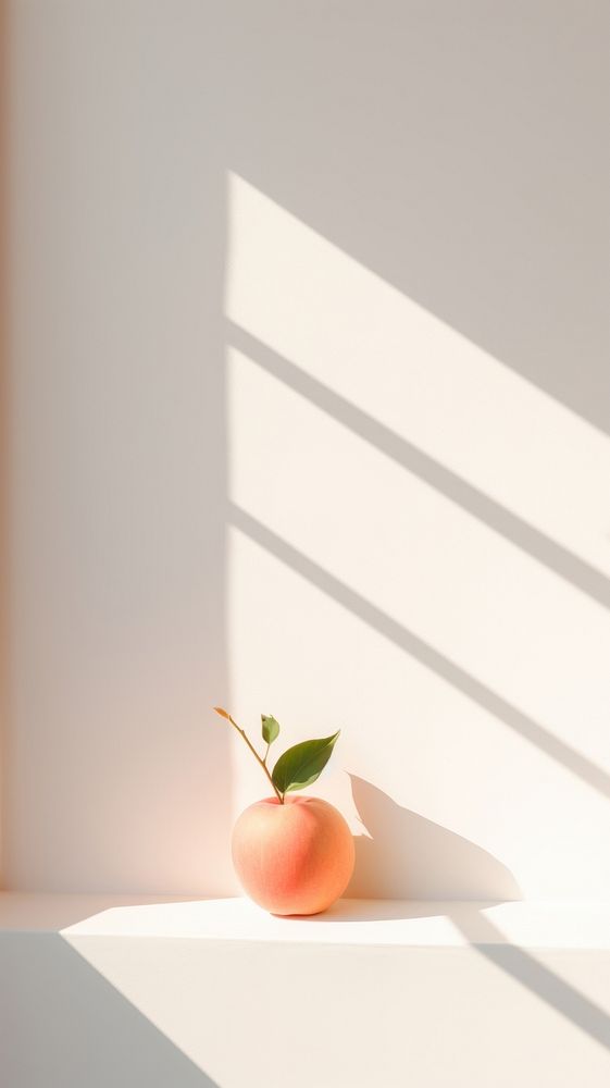Peach shadow plant fruit. AI generated Image by rawpixel.