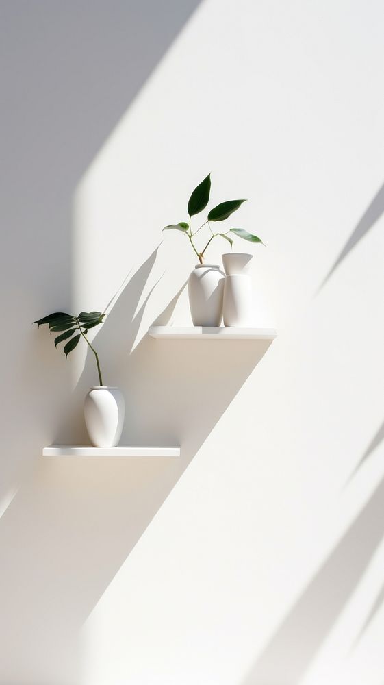 Plants wall architecture shadow. AI generated Image by rawpixel.