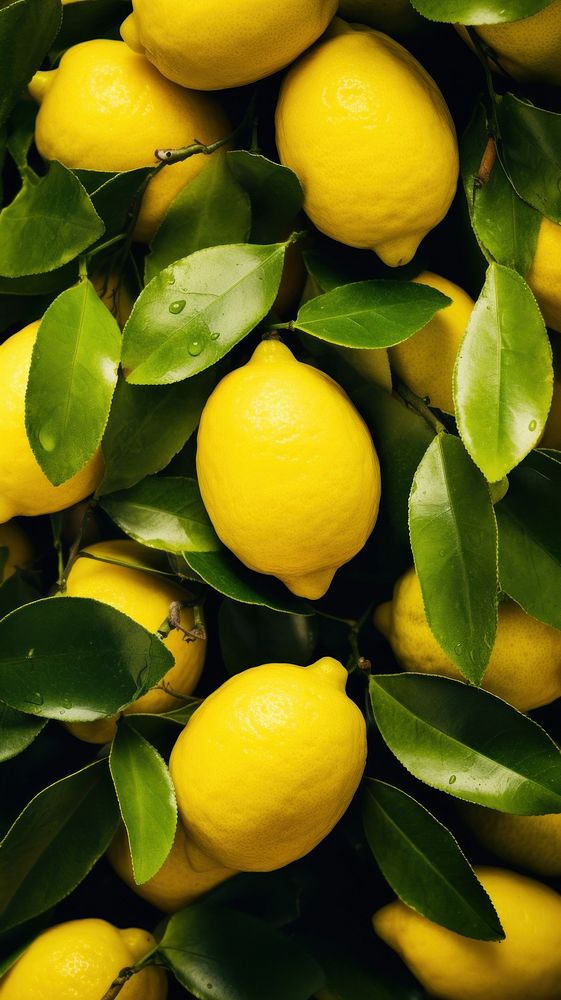 Lemon food texture backgrounds fruit plant. AI generated Image by rawpixel.