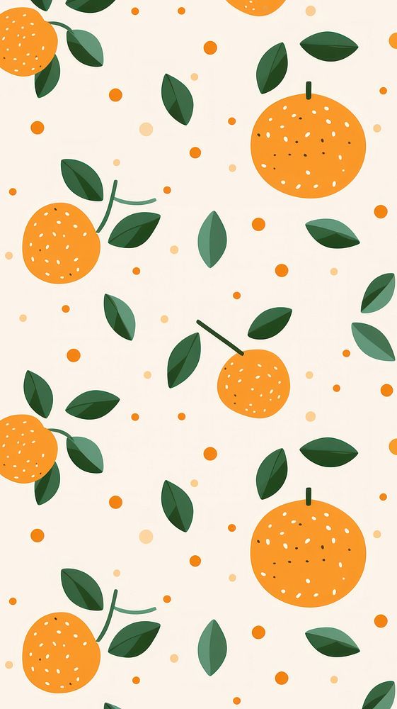 Orange fruit pattern plant food. AI generated Image by rawpixel.