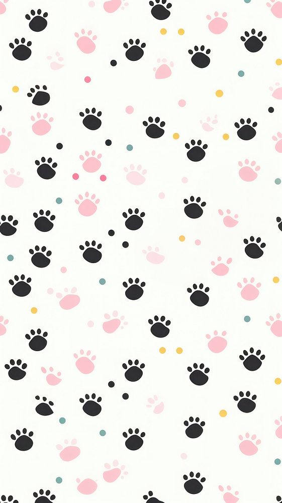Cat paw pattern backgrounds repetition. AI generated Image by rawpixel.