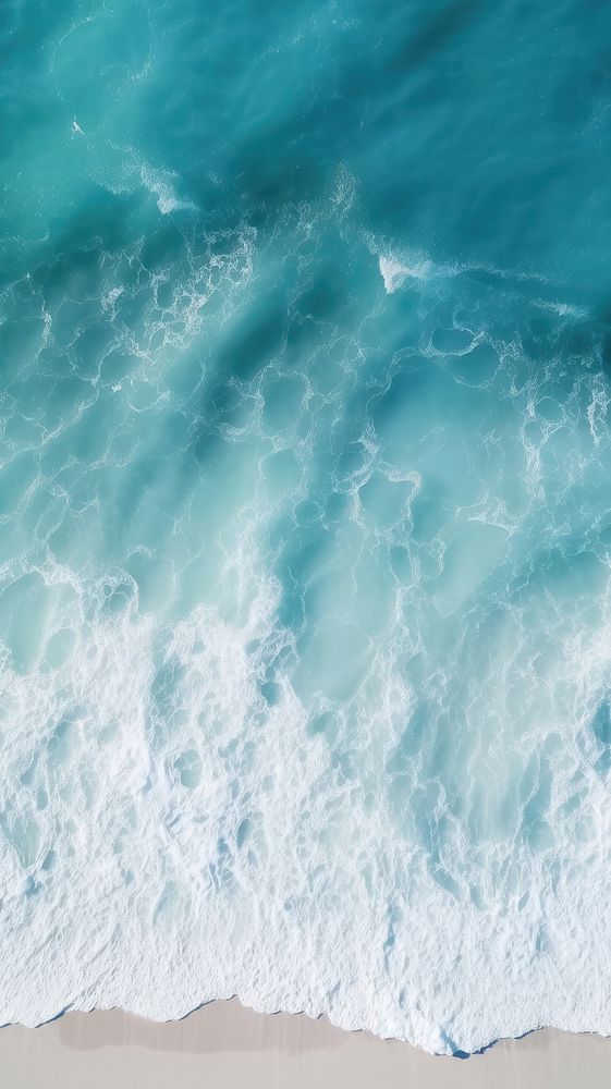 Blue ocean wave nature outdoors beach. AI generated Image by rawpixel.
