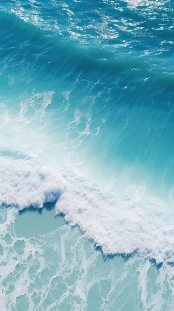Blue ocean wave nature outdoors coast. AI generated Image by rawpixel.