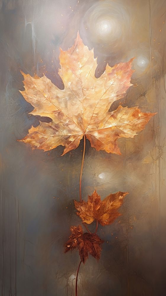 Maple leaf painting plant tree. AI generated Image by rawpixel.