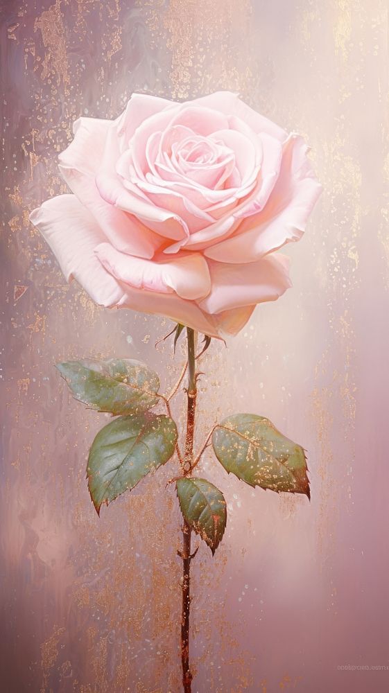 Pink rose wallpaper flower petal plant. AI generated Image by rawpixel.