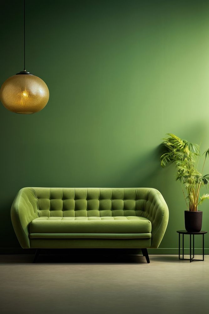 Room architecture furniture green