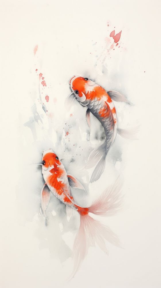 Chinese koi fish animal carp creativity. AI generated Image by rawpixel.