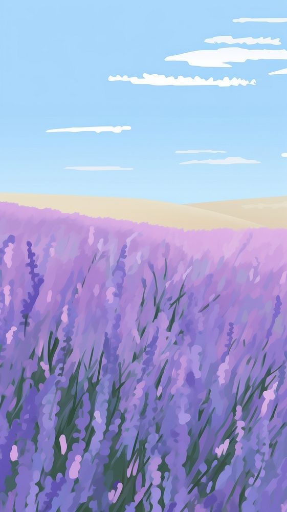 Lavender flower field backgrounds outdoors blossom. AI generated Image by rawpixel.