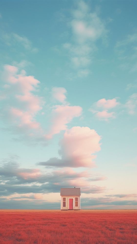 Little house sky architecture outdoors. AI generated Image by rawpixel.