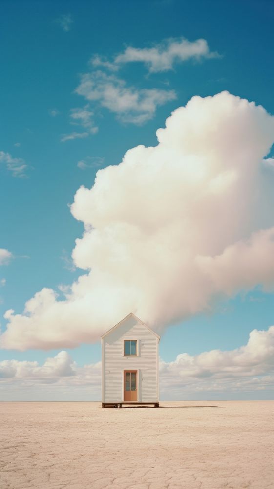 Little house sky architecture building. AI generated Image by rawpixel.