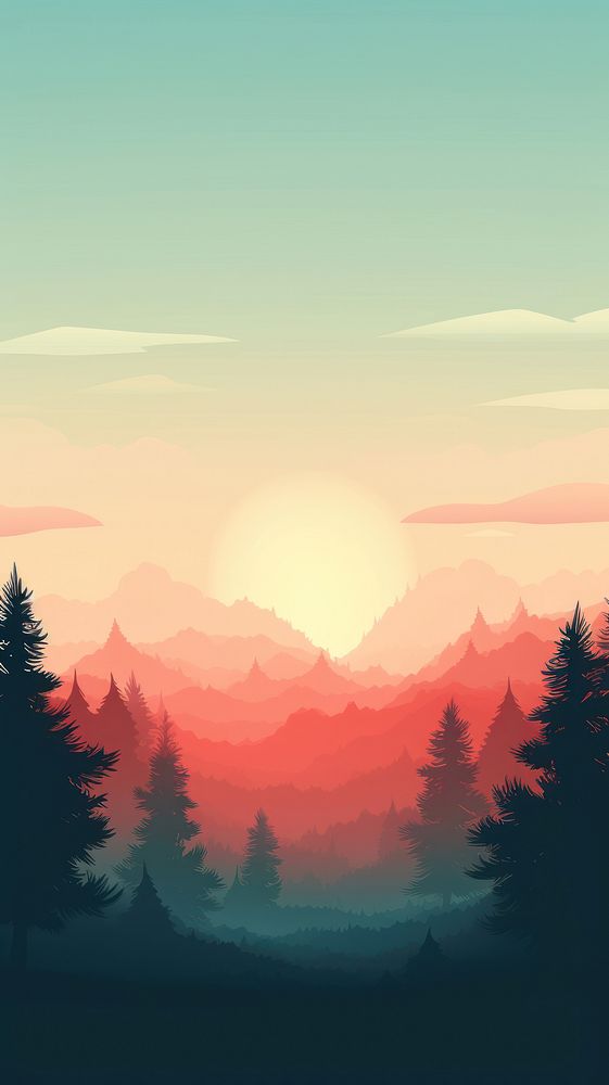 Forest background with sunset landscape sunlight outdoors. AI generated Image by rawpixel.