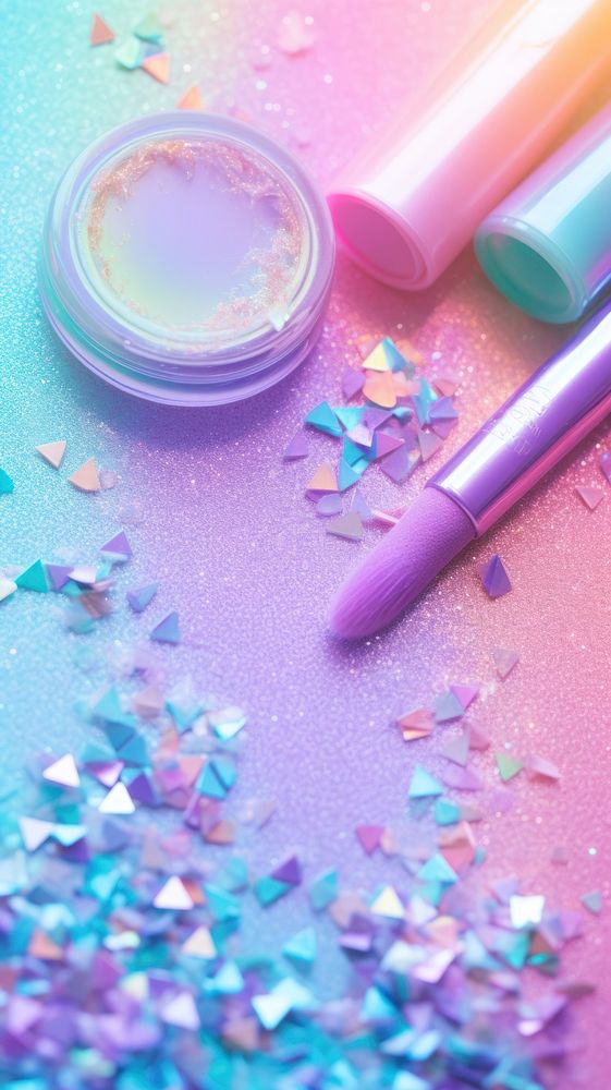 Cosmetic cosmetics glitter paper. AI generated Image by rawpixel.