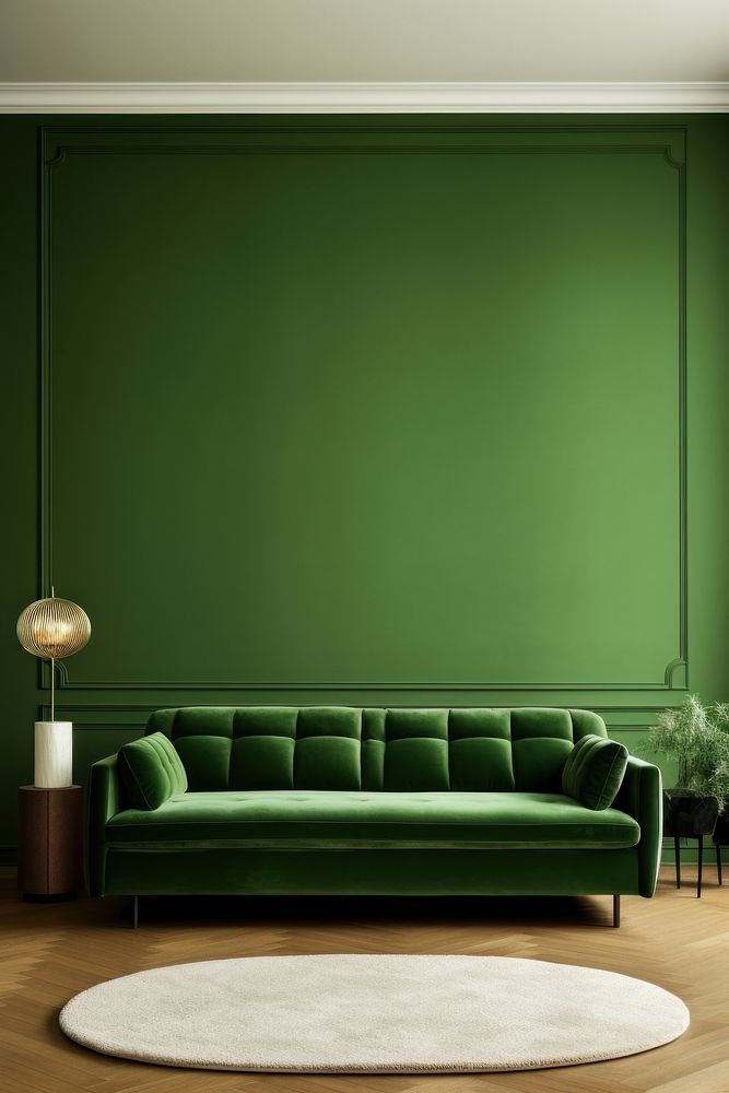 Living room green architecture furniture