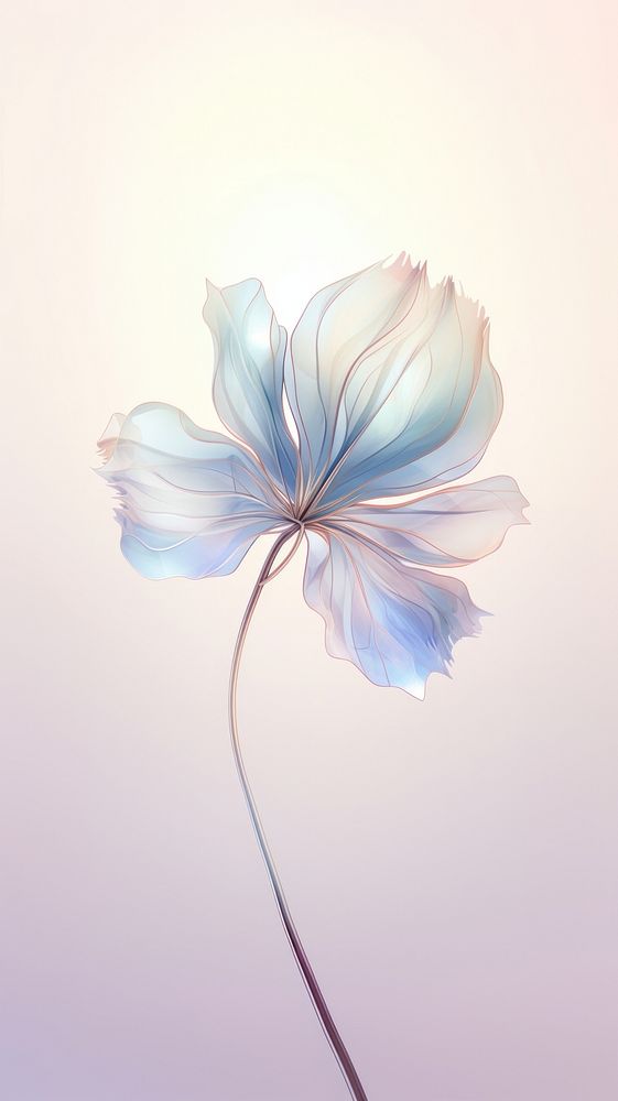 Leaf pastel flower petal plant. AI generated Image by rawpixel.