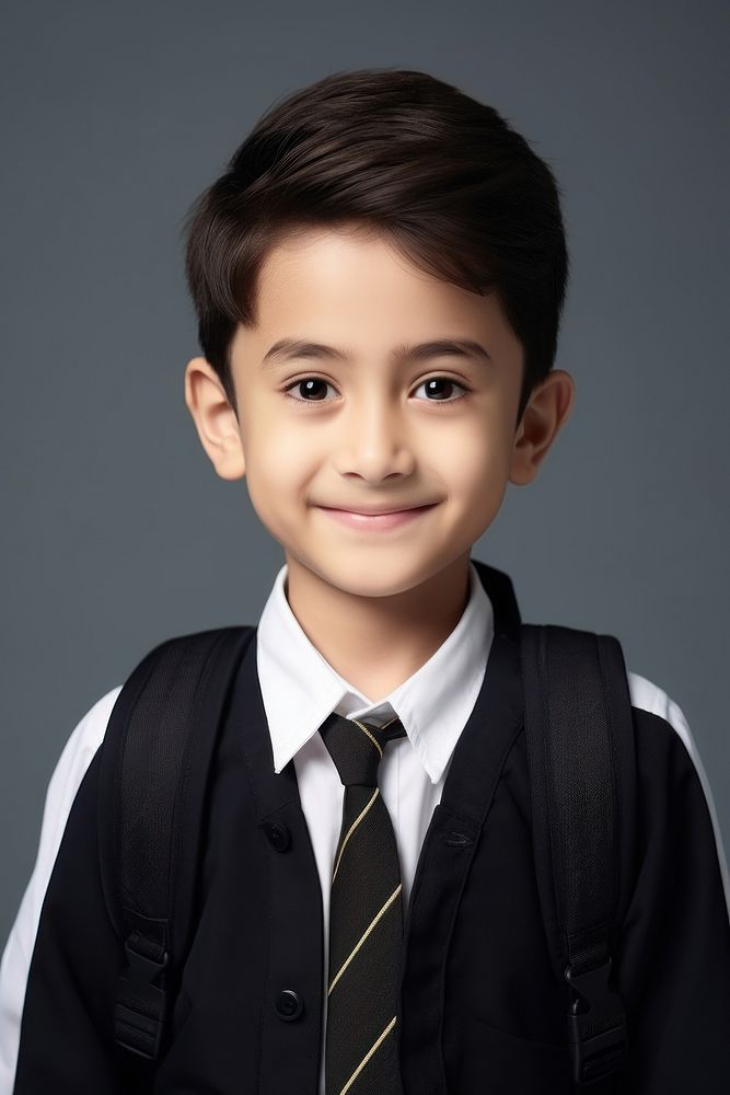 A smile student boy portrait photo intelligence. AI generated Image by rawpixel.