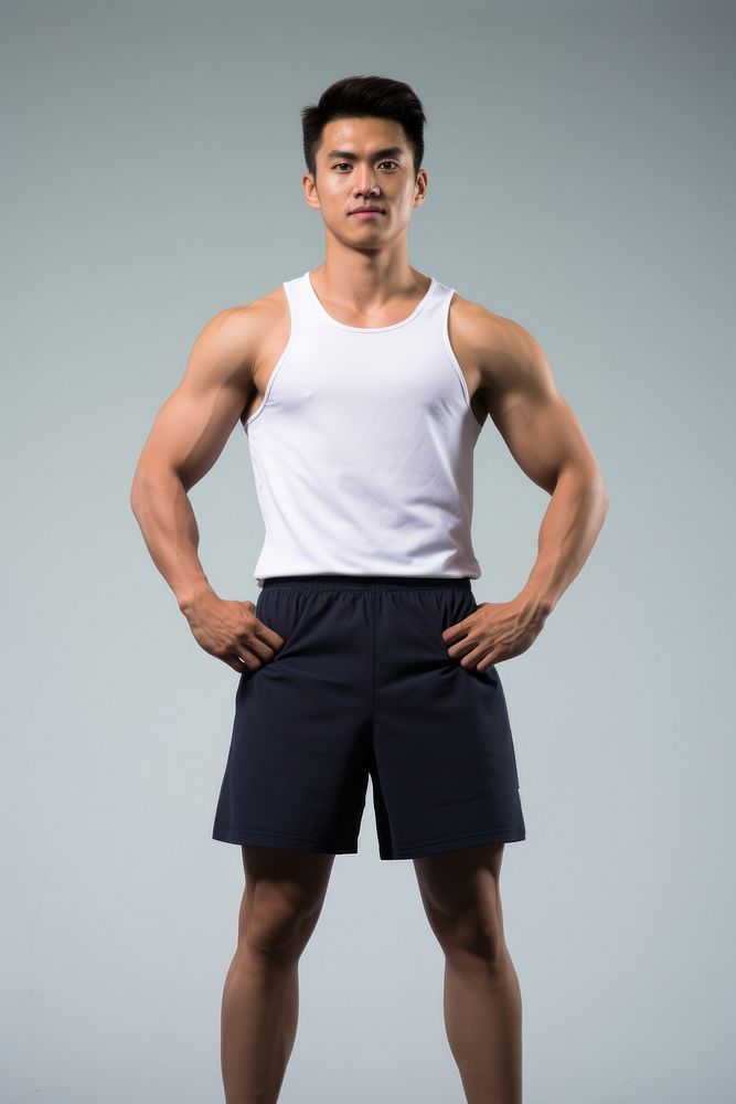 Taiwanese athlete shorts adult determination. AI generated Image by rawpixel.