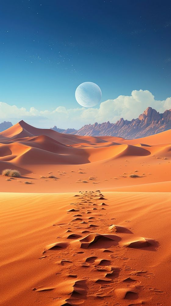 Desert nature sky astronomy. AI generated Image by rawpixel.