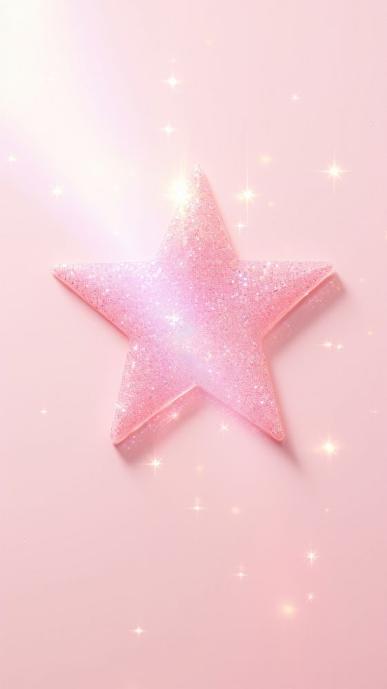 Star glitter pink illuminated echinoderm. AI generated Image by rawpixel.