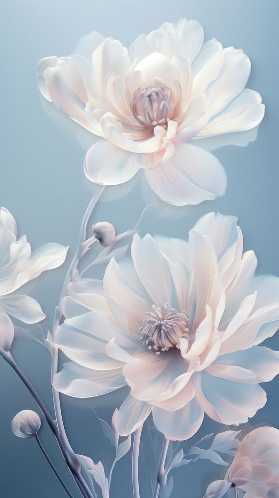 Frosted glass blossom flower petal. AI generated Image by rawpixel.