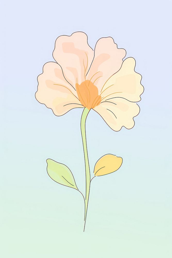 Flower cartoon petal plant. AI generated Image by rawpixel.