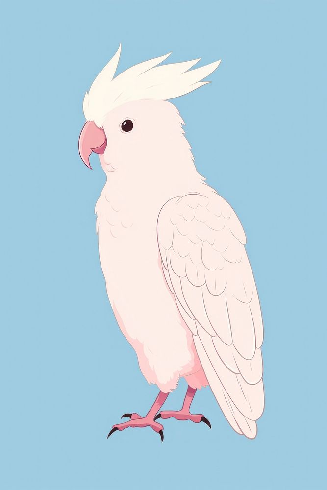 Cockatoo parrot cartoon animal bird. AI generated Image by rawpixel.