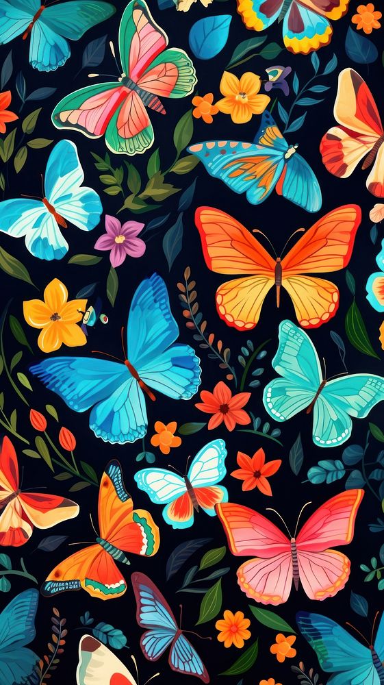 Butterfly pattern plant petal. AI generated Image by rawpixel.