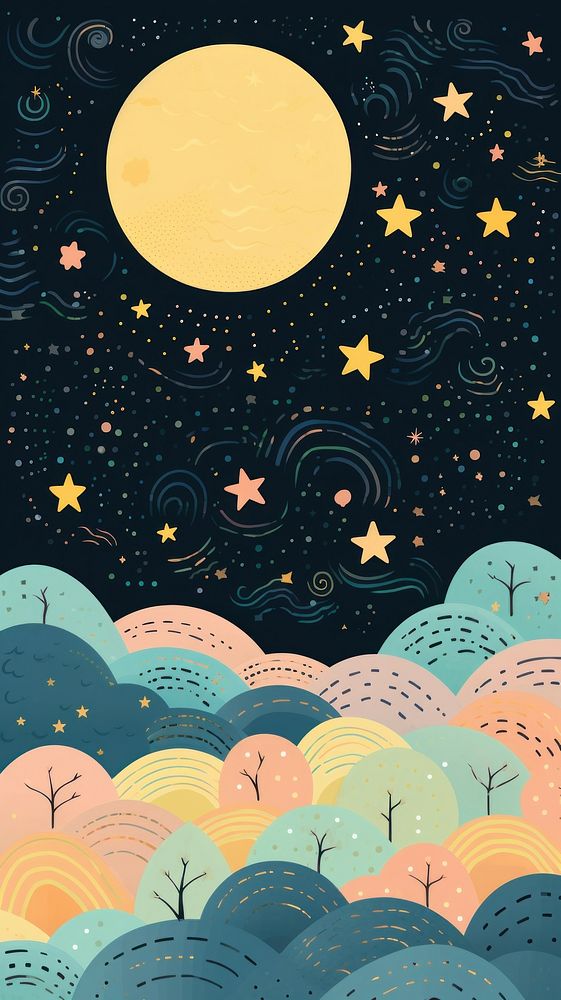 Moon astronomy outdoors pattern. AI generated Image by rawpixel.