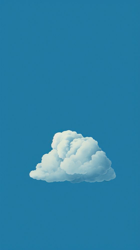 Minimal cute cloud sky nature blue. AI generated Image by rawpixel.
