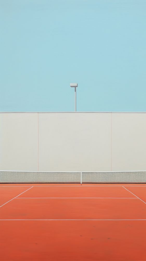 Tennis court sports architecture floodlight. AI generated Image by rawpixel.