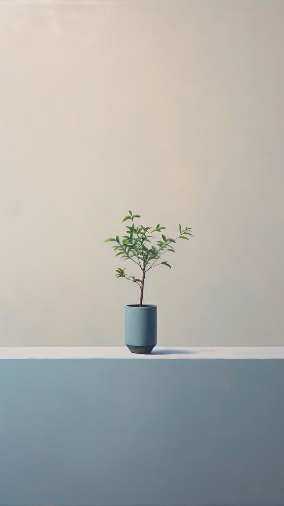 A little plant on a window sill vase houseplant windowsill. AI generated Image by rawpixel.