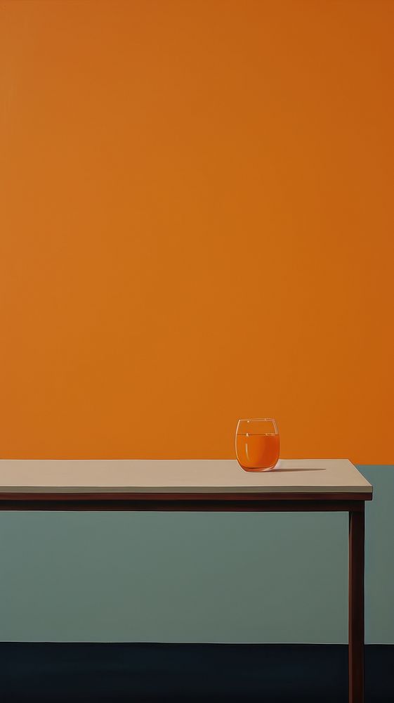 Orange on the table furniture glass simplicity. AI generated Image by rawpixel.