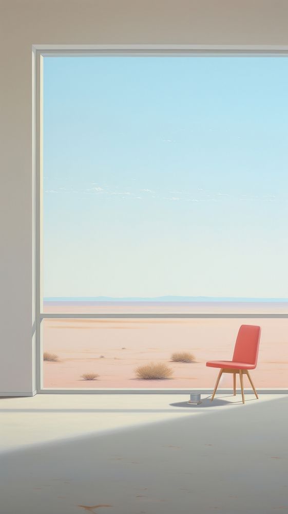 Minimal landscape out of the window view furniture horizon nature. AI generated Image by rawpixel.