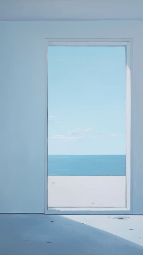 Minimal landscape out of the window view door sky architecture. AI generated Image by rawpixel.