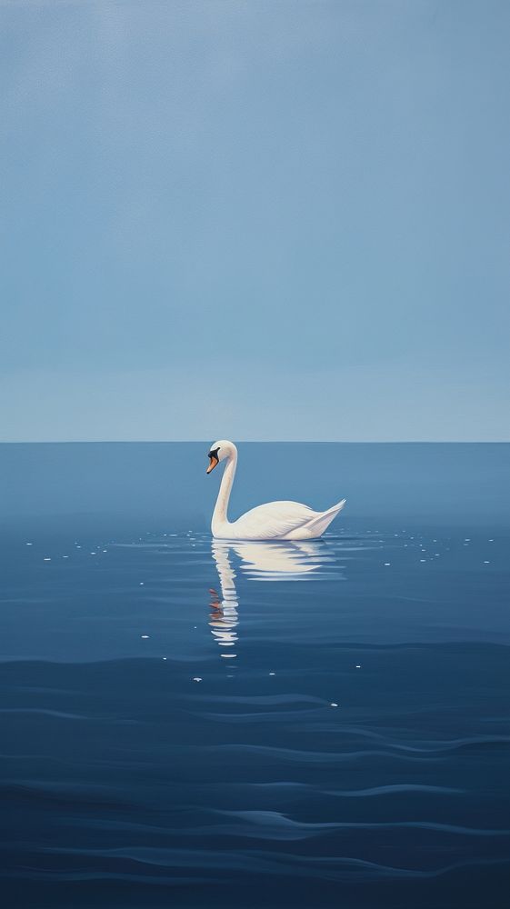 Swan in the lake outdoors animal nature. AI generated Image by rawpixel.
